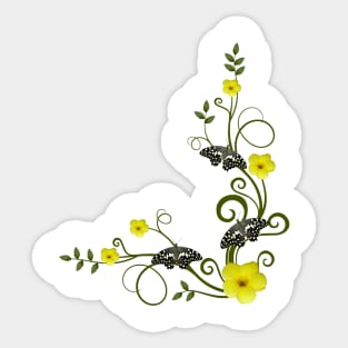 Yellow flowers in Kenya / Africa Sticker